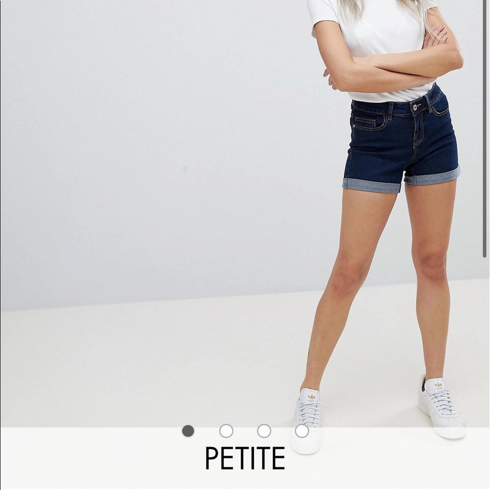 ASOS Petite Roll Hem Denim Shorts - Size M